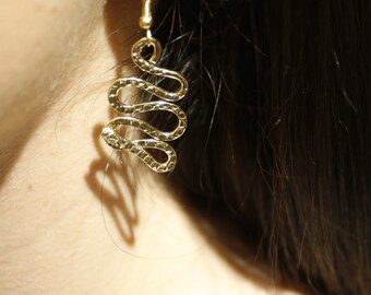 Greek earrings Snake Style Copper