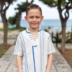 Greek Folk Art Style Boy Shirt