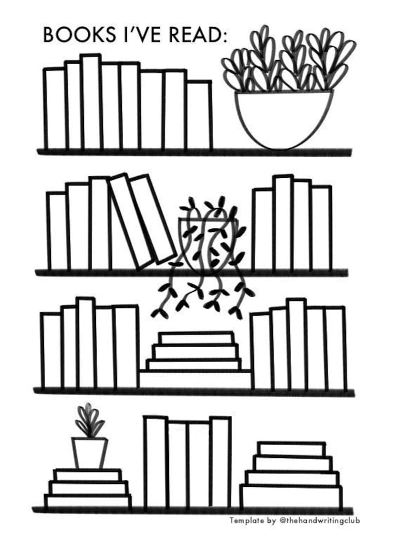 Books I've Read Printable PDF Digital Download - Etsy
