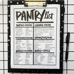 Pantry List Printable PDF Digital Download - Etsy
