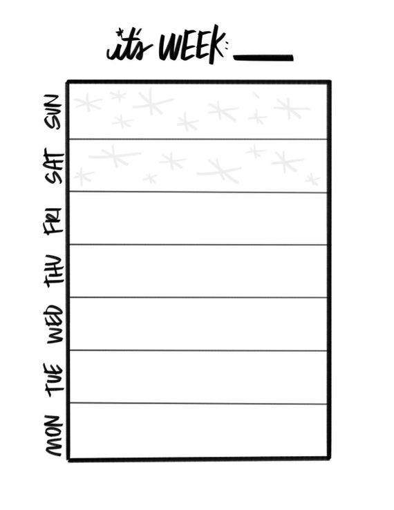 Weekly Calendar Printable PDF Digital Download - Etsy