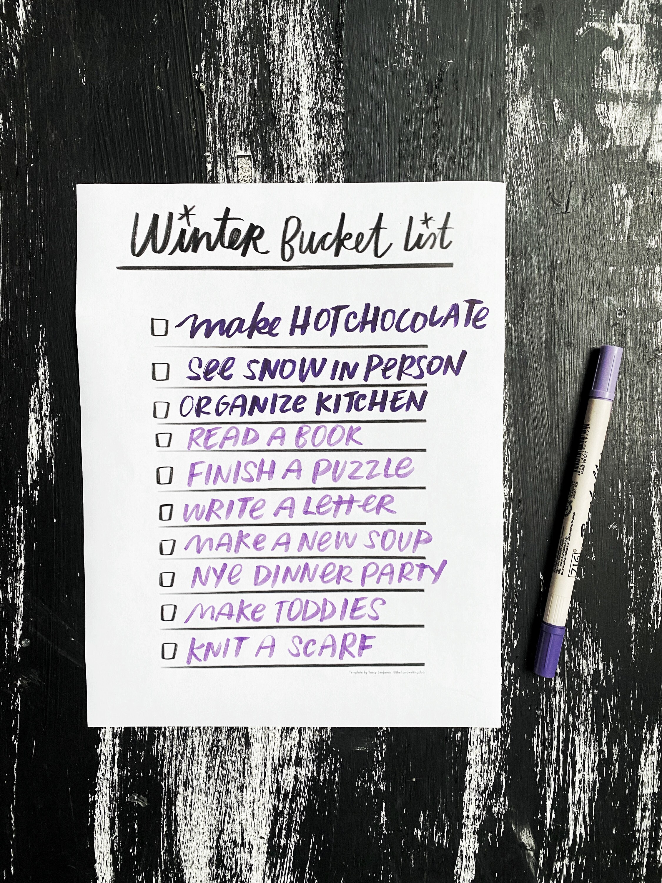 Winter Bucket List Printable PDF Digital Download - Etsy