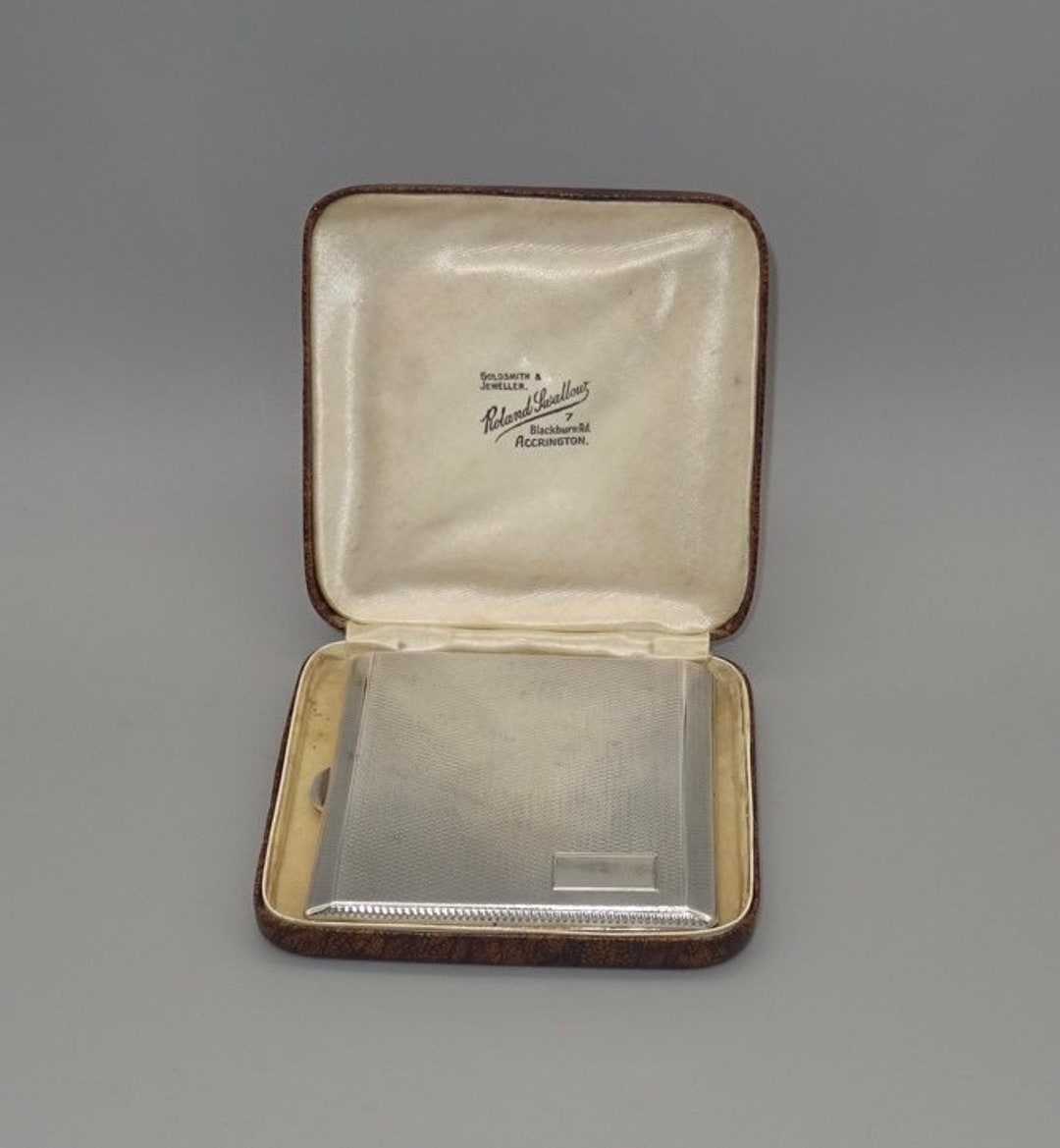Vintage Solid Sterling Silver Cigarette Case and Original Box - Etsy UK