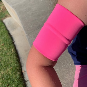 BUBBLEGUM NEOPRENE SENSOR Arm Band Cover - Dexcom, OmniPod, Libre