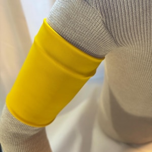 YELLOW SPANDEX SENSOR Cover Arm Band - Dexcom, OmniPod, Libre