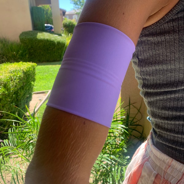 LILAC SPANDEX SENSOR Cover Arm Band - Dexcom, OmniPod, Libre