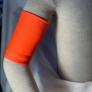 NEON ORANGE SPANDEX Sensor Cover Arm Band - Dexcom, OmniPod, Libre