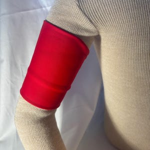 RED SPANDEX SENSOR Cover Arm Band - Dexcom, OmniPod, Libre