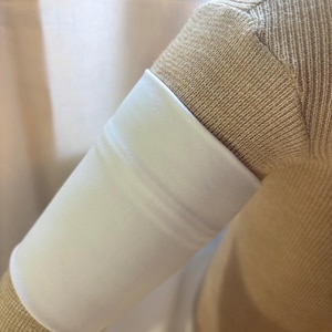 WHITE SPANDEX SENSOR Cover Arm Band - Dexcom, OmniPod, Libre