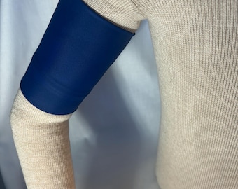 NAVY BLUE SPANDEX Sensor Cover Arm Band - Dexcom, OmniPod, Libre