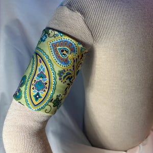 PAISLEY SPANDEX SENSOR Cover Arm Band - Dexcom, OmniPod, Libre