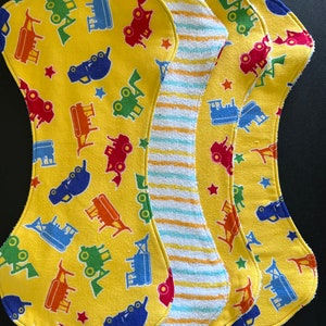 Burp Cloth - Trucks and striped terry