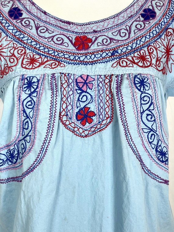 Vintage 1970's Embroidered Pullover Top - image 2