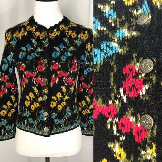 Vintage 1950's/1960's Rainbow Floral Jacket by Cat