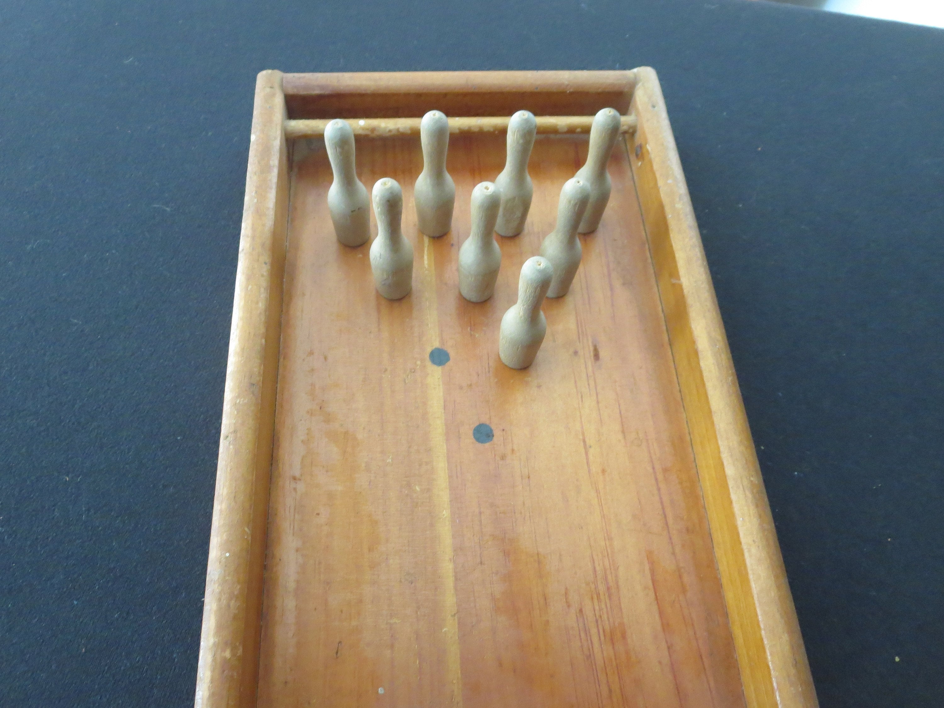 Antique Tabletop Bowling Alley Game Antique Toy Bowling Game Etsy