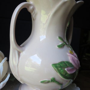 ON SALE! Vintage Hull H-9-8 1/2, Large Hull Magnolia Vase Glossy, Pink Flowers, 1947-1948, USA Art Pottery bild 8
