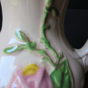 ON SALE! Vintage Hull H-9-8 1/2, Large Hull Magnolia Vase Glossy, Pink Flowers, 1947-1948, USA Art Pottery bild 3
