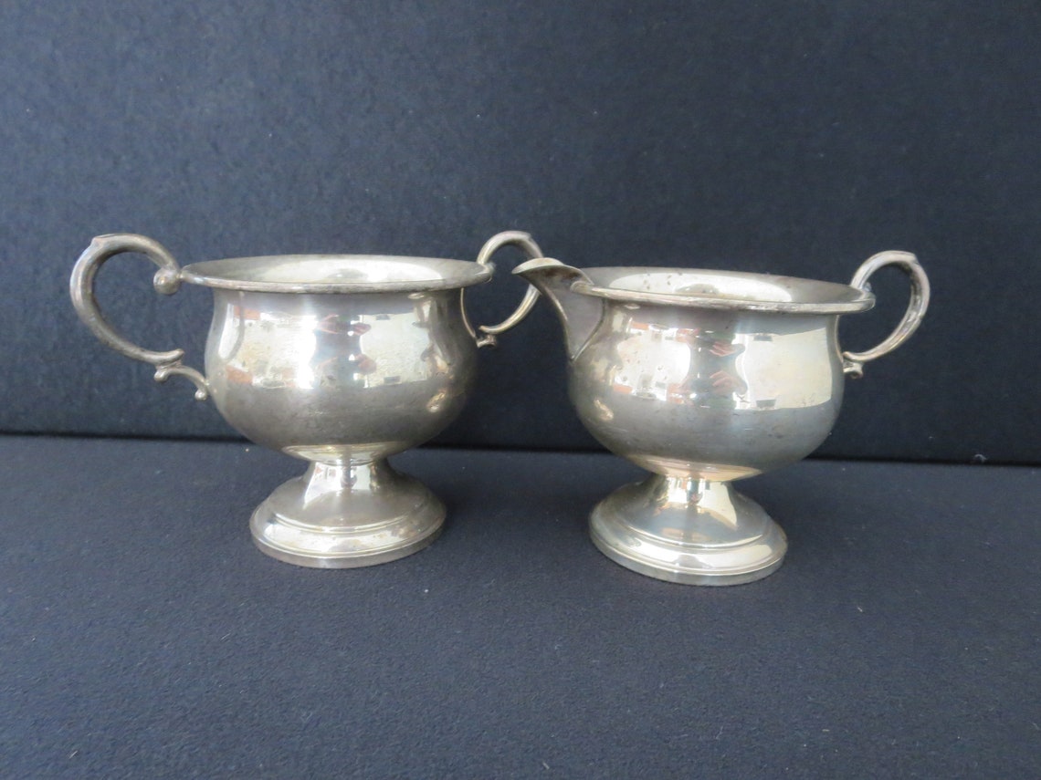Vintage Hamilton Sterling Silver Sugar and Creamer Set Etsy