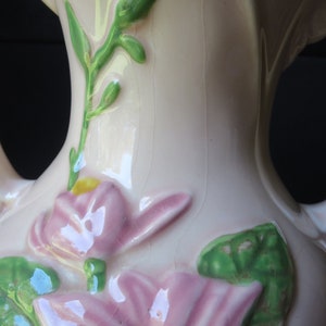 ON SALE! Vintage Hull H-9-8 1/2, Large Hull Magnolia Vase Glossy, Pink Flowers, 1947-1948, USA Art Pottery bild 5