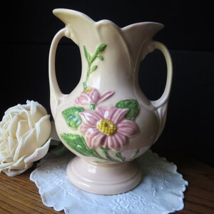 ON SALE! Vintage Hull H-9-8 1/2, Large Hull Magnolia Vase Glossy, Pink Flowers, 1947-1948, USA Art Pottery bild 4
