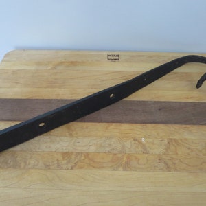 Antique hand forged iron wall hook, Primitive Wall Hook