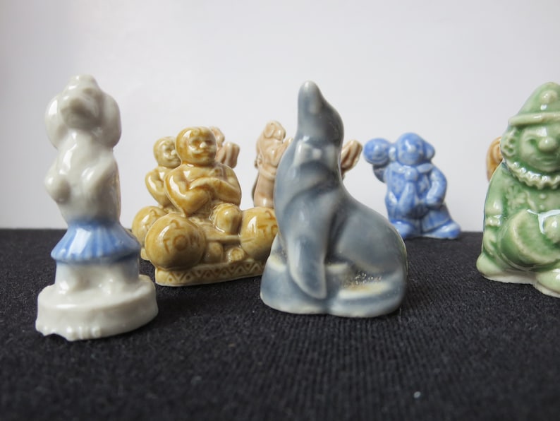 13 of 15 circus design Red Rose Tea Statues Vintage Wade Whimsie Figurines ON SALE Made in England 20 Figurines Included