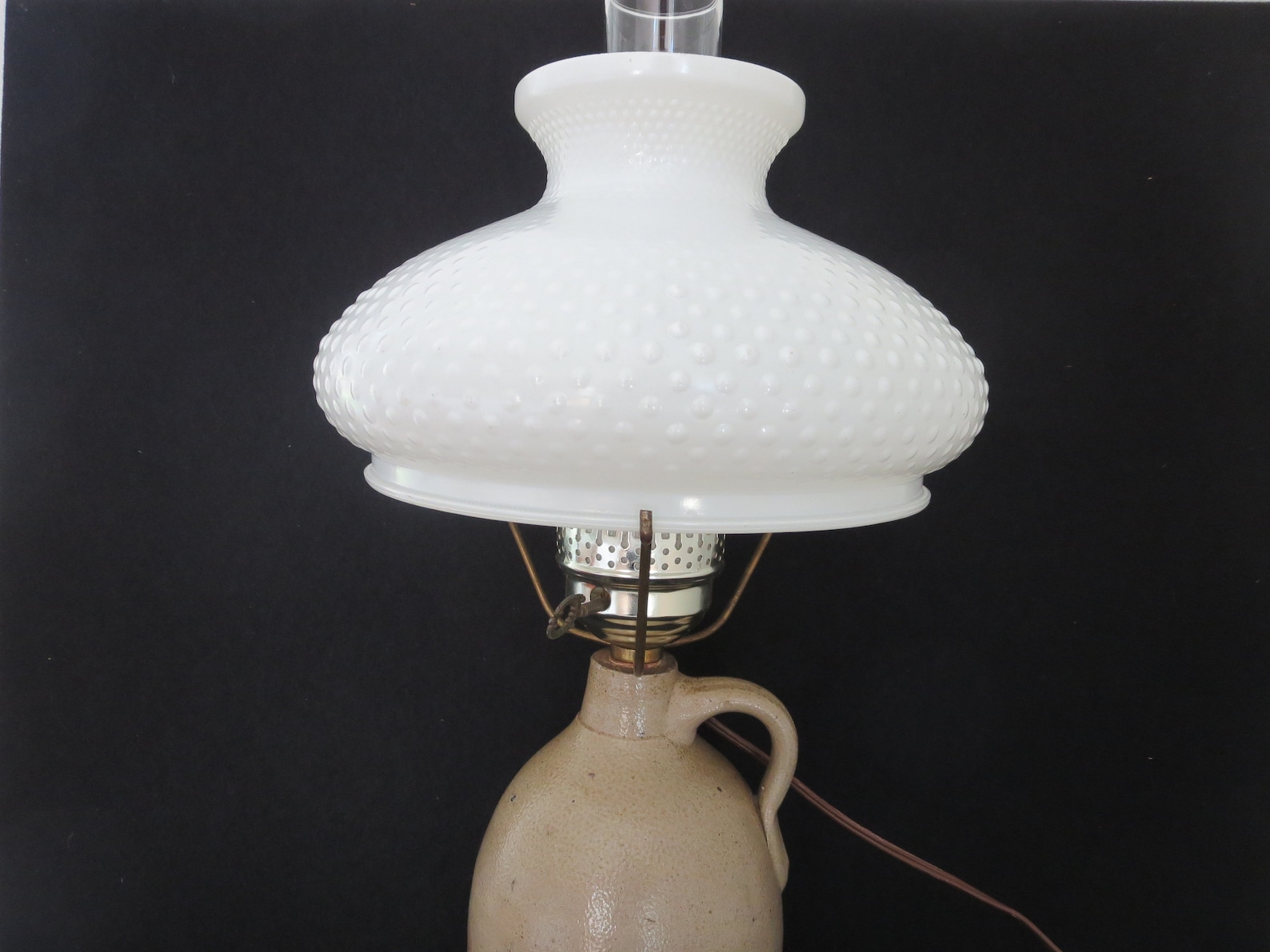 Rustic Stoneware Jug Table Lamp Salt Glaze Antique Jug Lamp Etsy