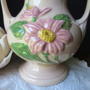 ON SALE! Vintage Hull H-9-8 1/2, Large Hull Magnolia Vase Glossy, Pink Flowers, 1947-1948, USA Art Pottery bild 10