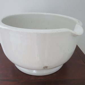 Antique HUGE Apothecary Mortar, Very Heavy Weighs 28 lbs, German Pharmacy Stoneware Mortar, XL Bowl for Mashing, Local Pick Up Available
