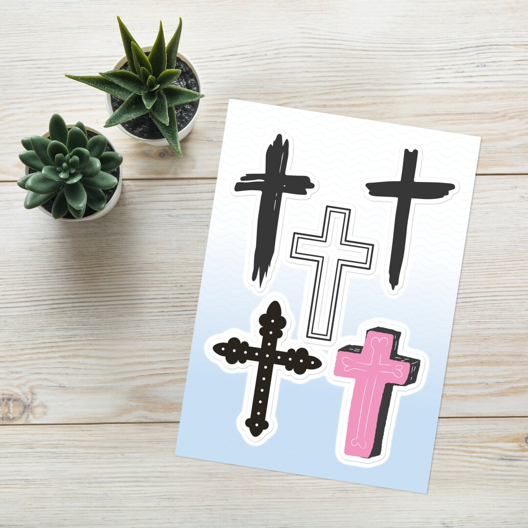 Five Crosses Sticker Sheet - Etsy