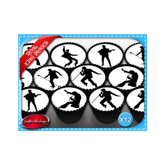 Elvis Edible Icing Image Cupcake Topper Decorations Etsy