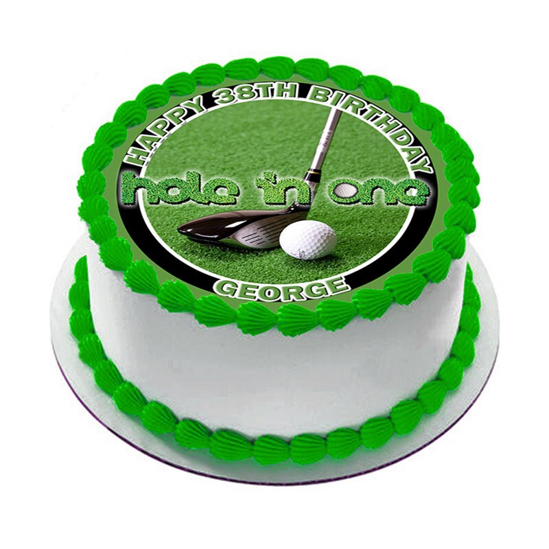 Golf Edible Icing Image Cake Decoration Birthday Party Topper Etsy