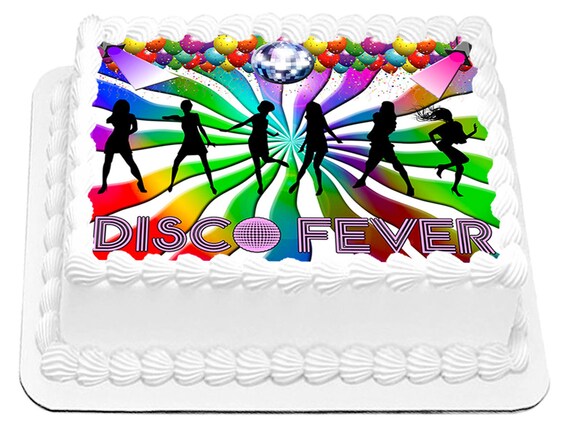 Disco Silhouette Dancers Edible Icing Image Cake Decoration Etsy Disco Silhouette Dancers Edible Icing Image Cake Decoration Etsy