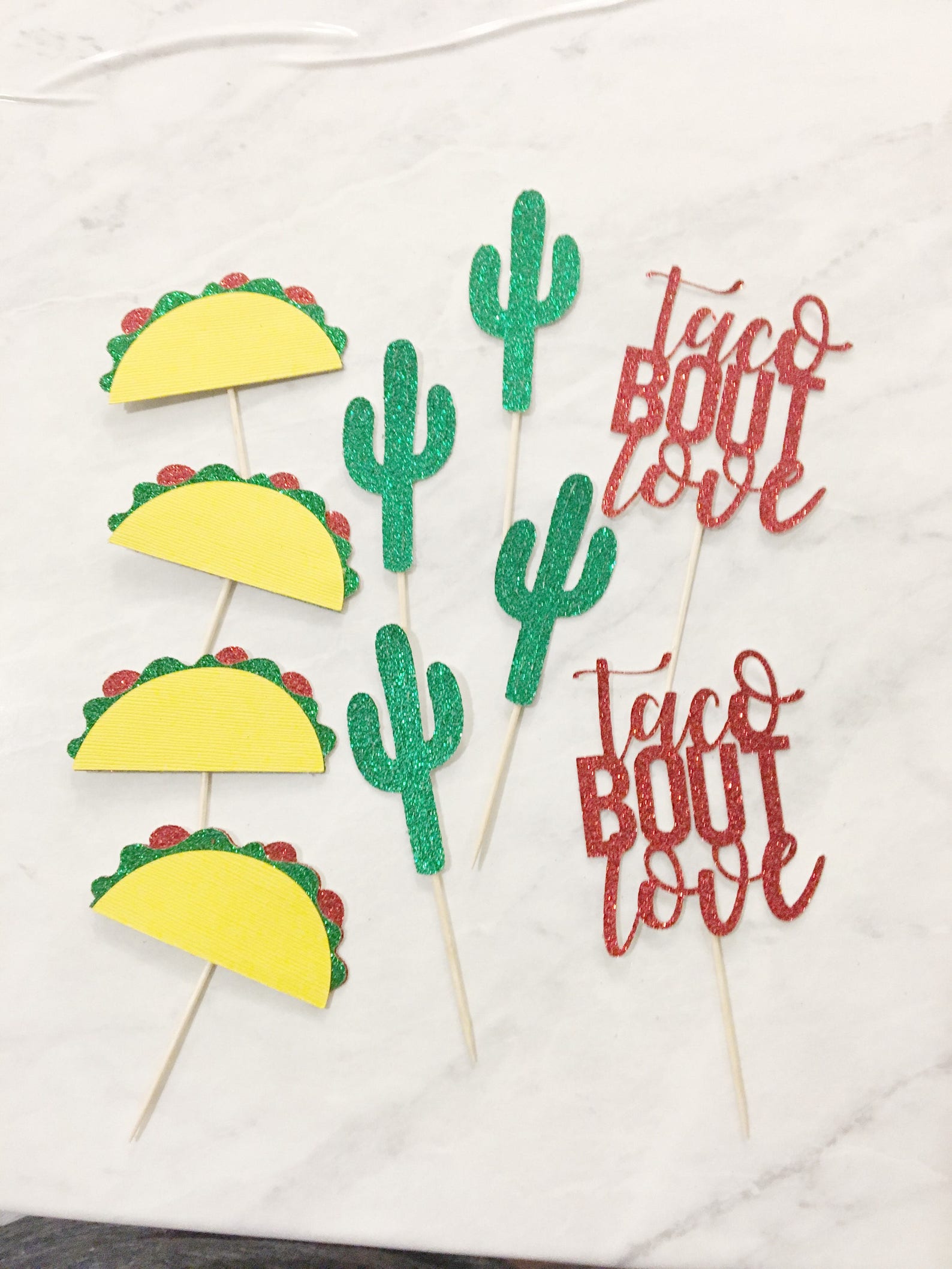 Taco Cupcake Toppers Taco Party Taco Cake Fiesta Decoration Etsy