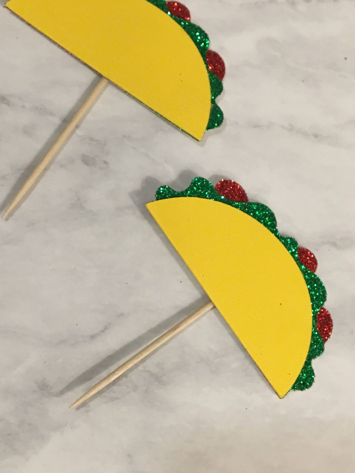 Taco Cupcake Toppers Taco Party Taco Cake Fiesta Decoration Etsy
