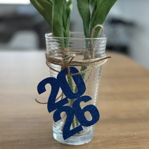 2026 Graduation Glitter Cardstock Cutouts, Mason Jar Centerpieces