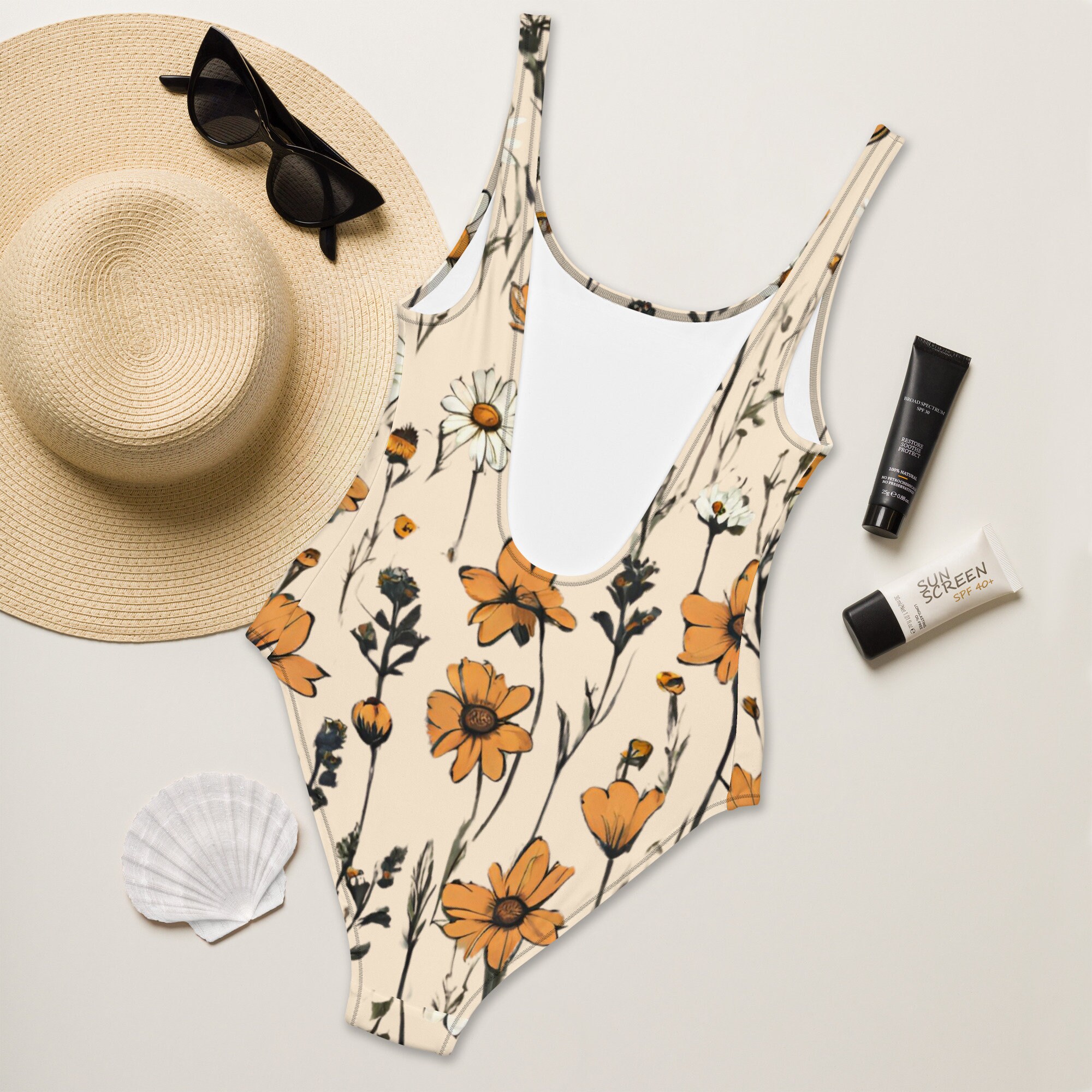 Summer Design 11 on Bohemian Floral Women's Vintage Swimsuit - Retro Style Swimwear for Summer