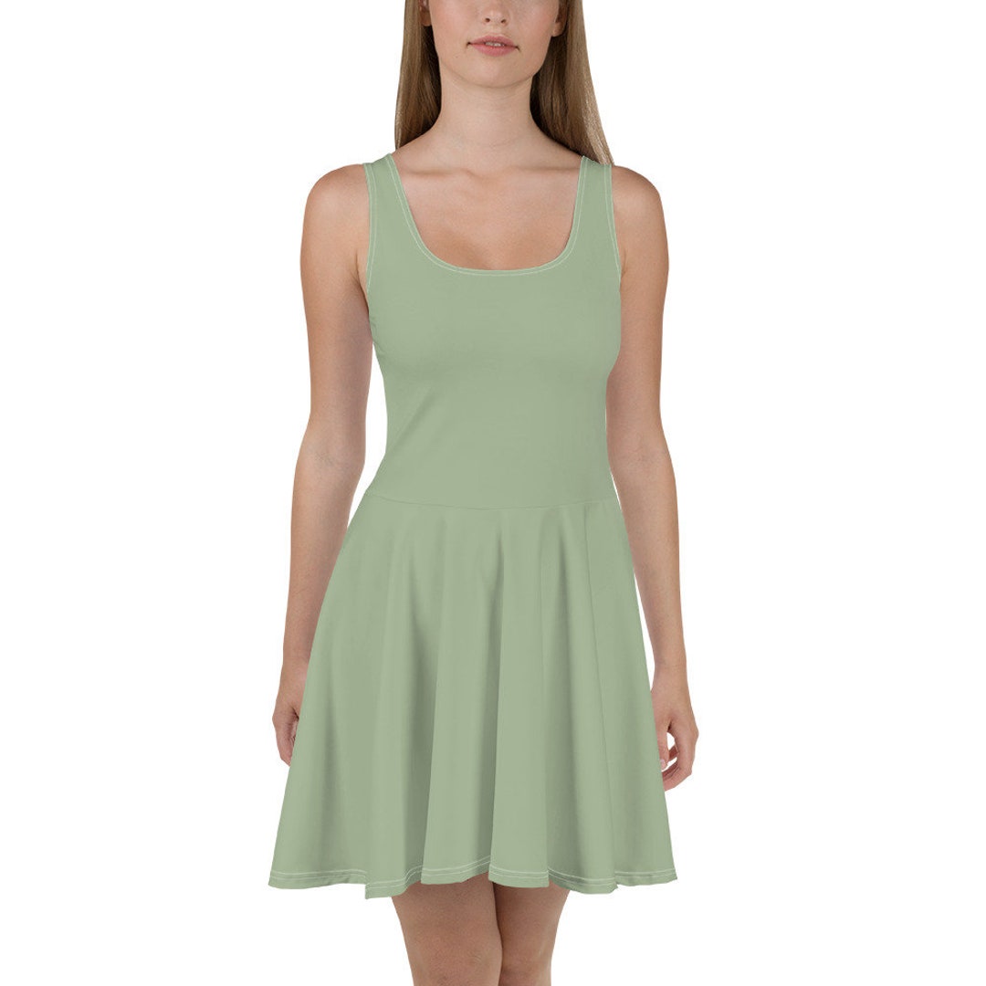 SAGE GREEN DRESS Sage Green Beach Dress Sage Green Summer Etsy
