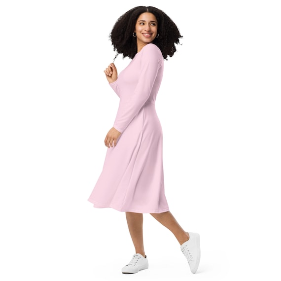 Blush pink casual dress sale