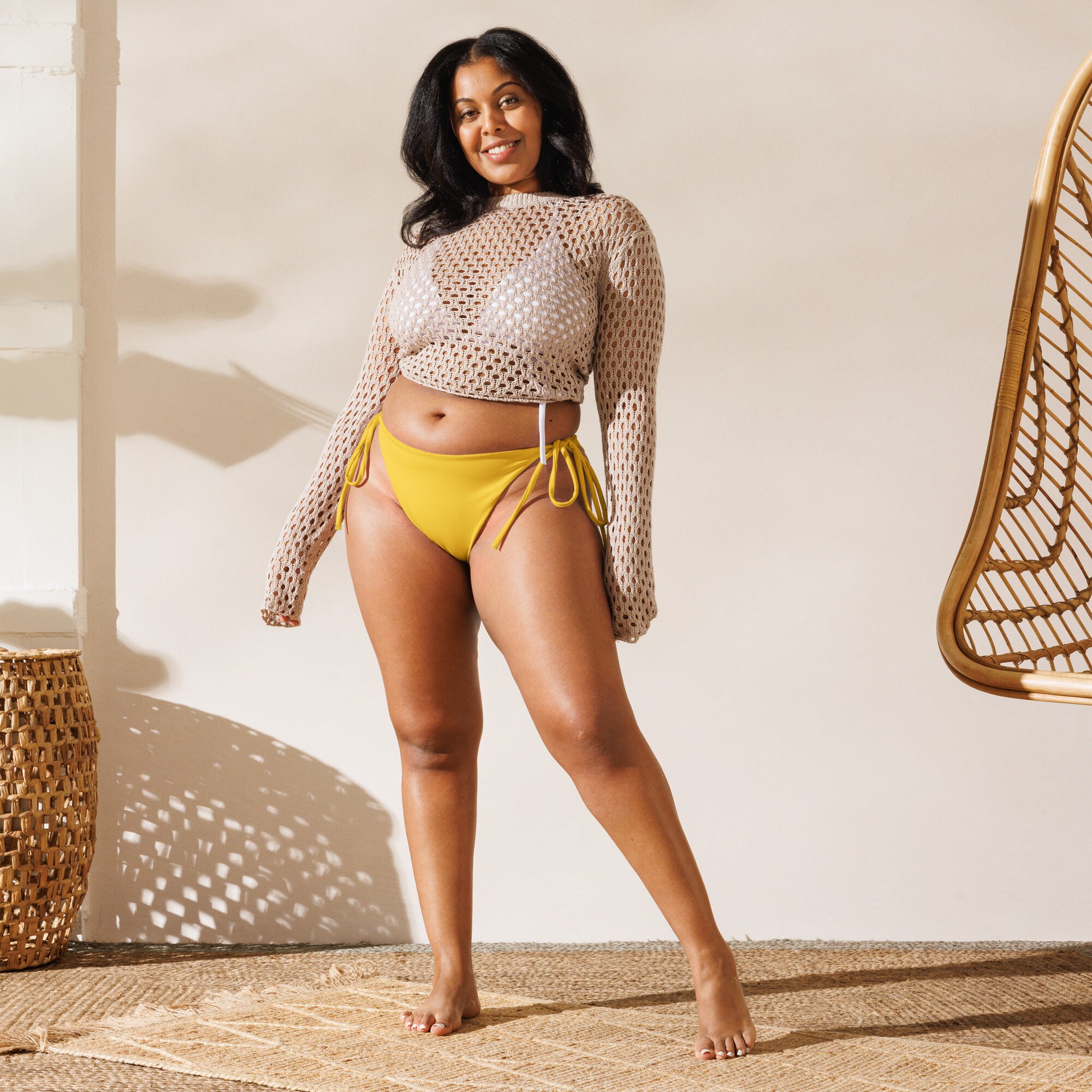 Yellow Bikini Bottom - Sun Yellow String Bikini Bottoms