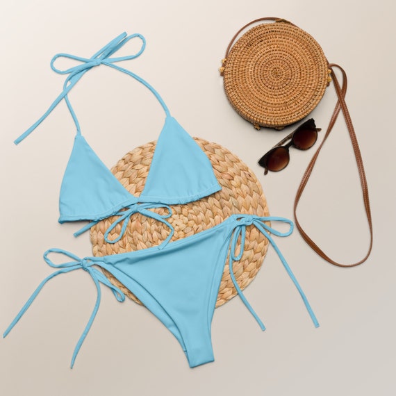 Light Blue Bikini Pastel Blue Bikini Set Triangle Bikini Set Plus Size String Bikini Set Lined Bikini Eco Friendly Bikini Set Etsy Canada