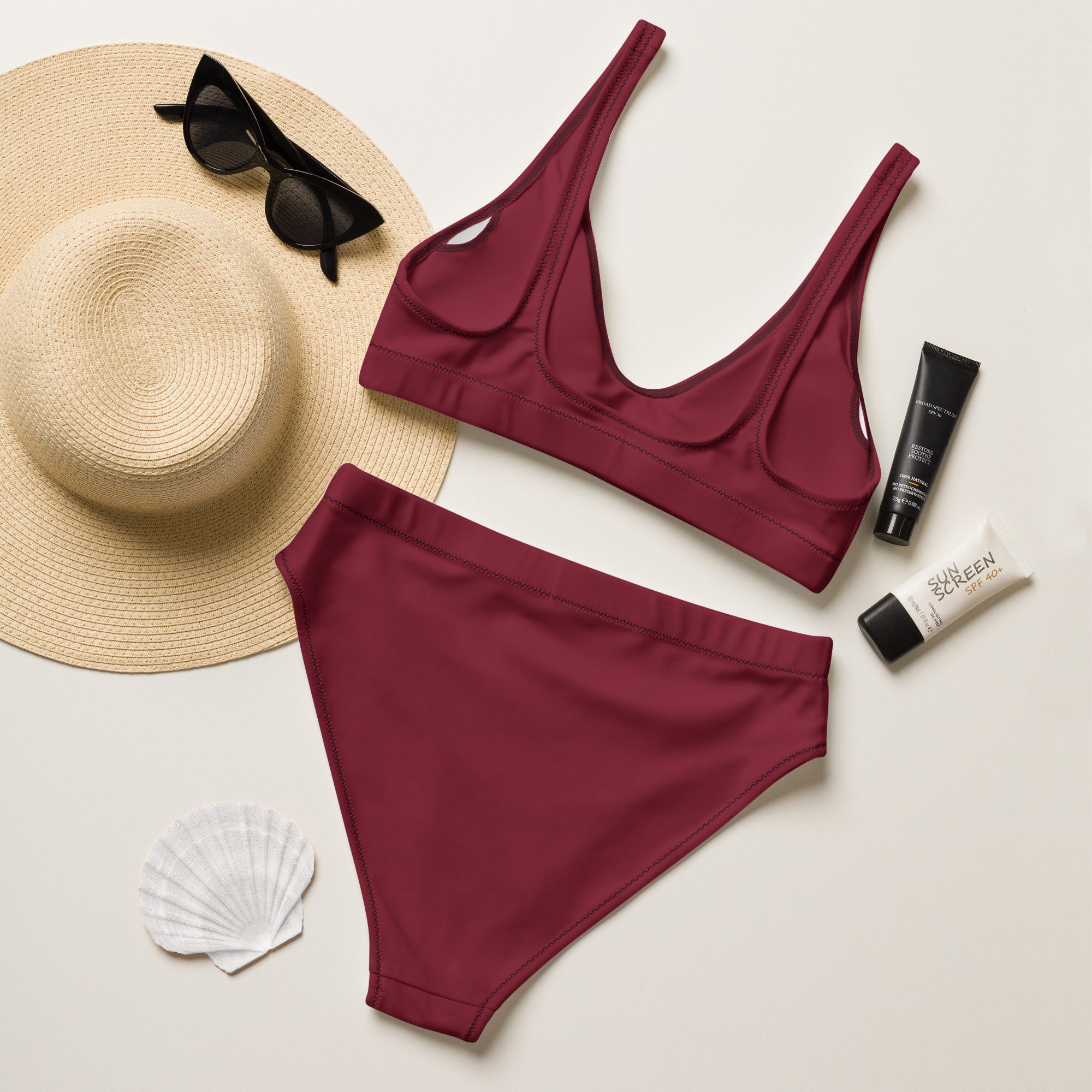Zaful burgundy best sale bikini