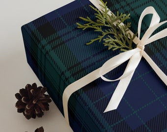 3pcs Black Watch Gift Paper - Black Watch Wrapping Paper Sheets - Blackwatch Gift Wrapping Paper Sheets - Mens Gift Wrapping Paper Sheets