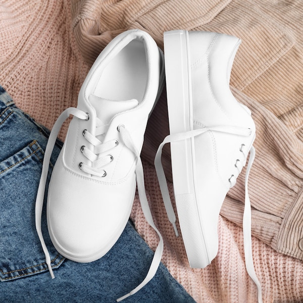 Plain White Shoes - Etsy