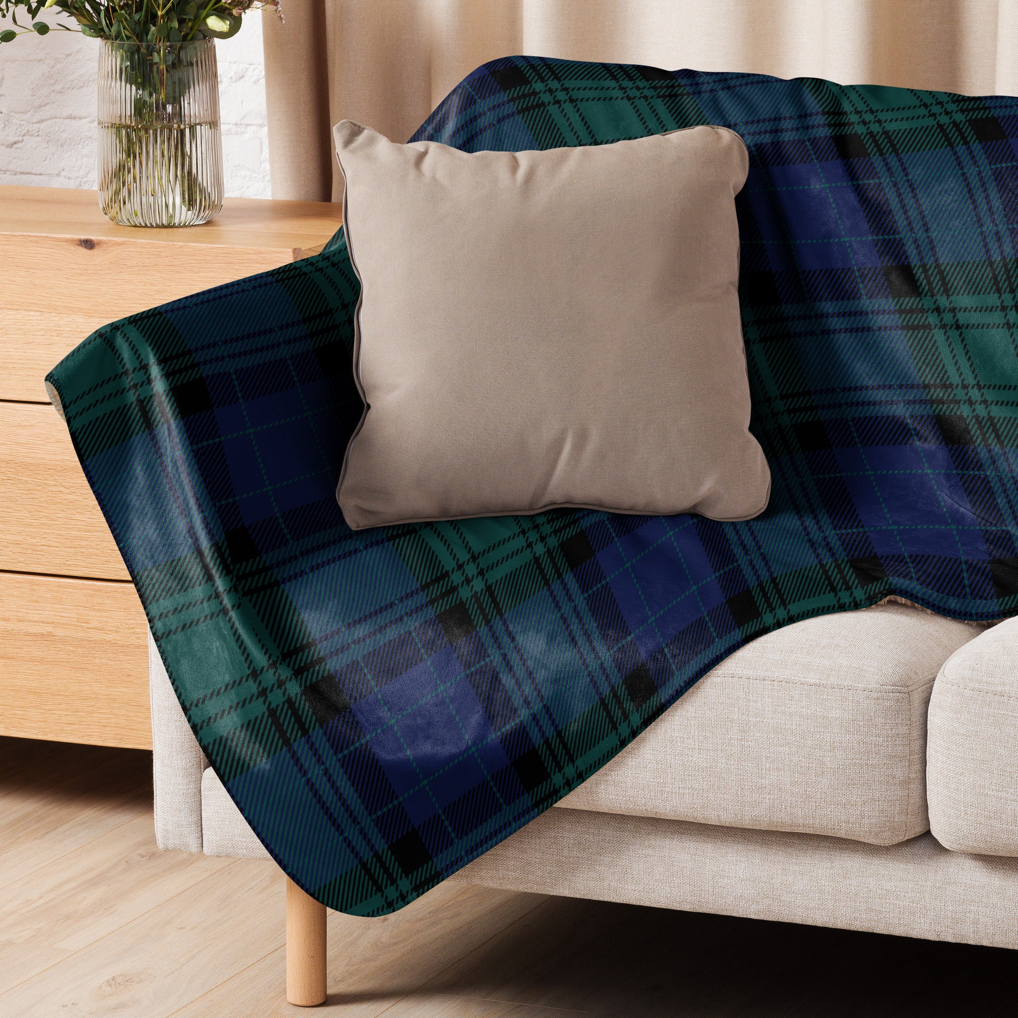 Blackwatch plaid blanket sale