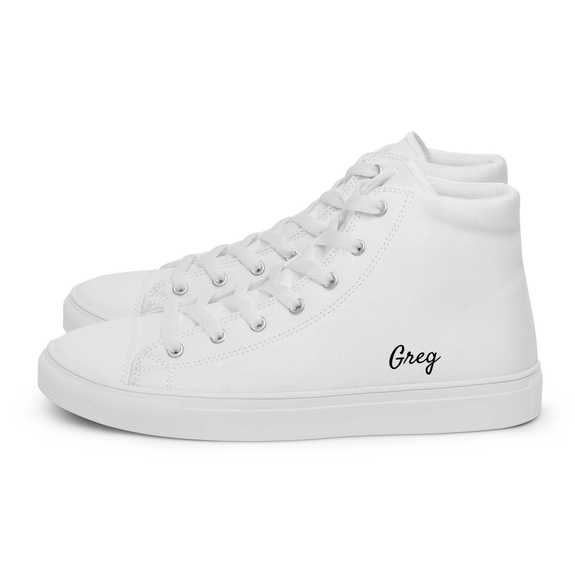 Mens Personalized Hightops Mens White High top Canvas Shoes Groom High Tops Groom Sneakers Custom Mens Sneakers High Sneakers Etsy UK