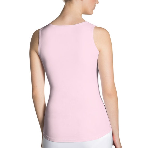 Light Pink Top - Womens Pastel Pink Bodycon Tank Top - Body