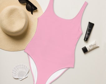 Maillot de bain rose maillot de bain une piece rose maillot de bain pastel maillots de bain maillot de bain grande taille EVJF fete a la piscine costume de natation rose