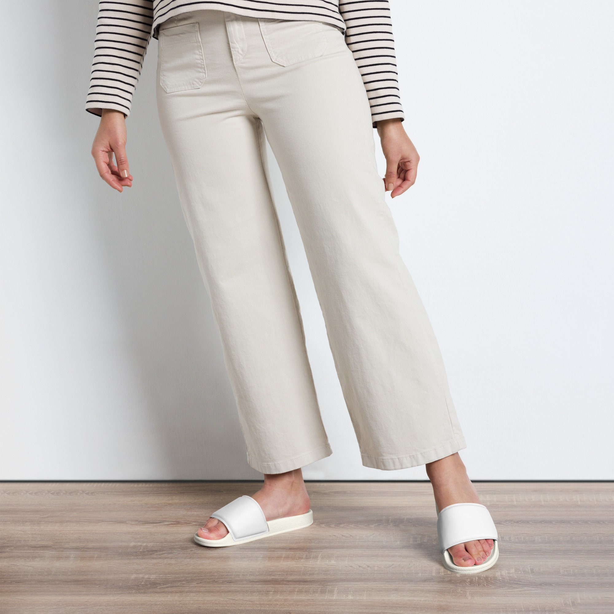 mens white pool slides