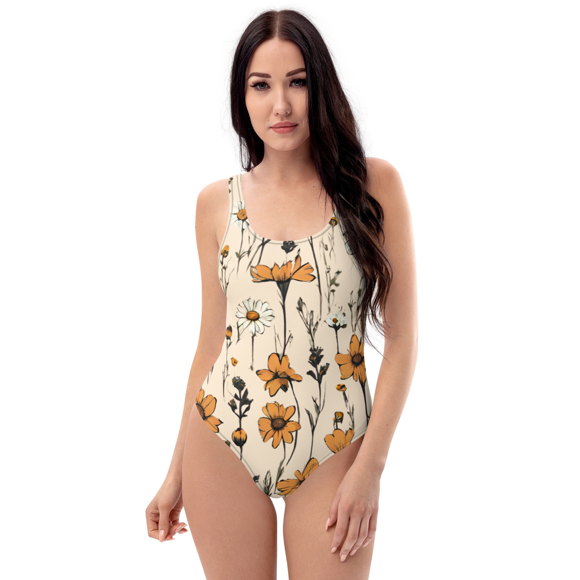 Summer Design 06 on Bohemian Floral Women's Vintage Swimsuit - Retro Style Swimwear for Summer